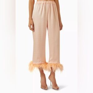 Sleeper Party Feather-Trim Pajama Pants